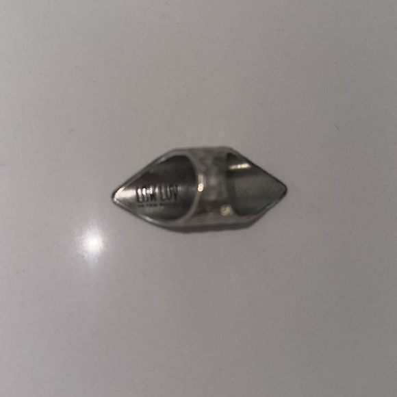 LOW LUV x Erin Wasson silver hammered boho statement ring 5 6 - Picture 7 of 8
